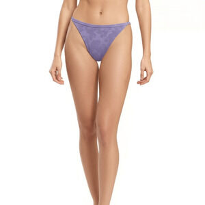 GOOD AMERICAN Bikini Bottom Womens Size 4 Lilac Adjustable Swimwear L/XL